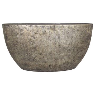 Oval keramikkruka AGAPE med ådring, guld, 49x20x25cm Oval keramikkruka AGAPE med ådring, guld, 49x20x25cm