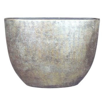 Oval keramikkruka AGAPE med ådring, guld, 50x20x36cm Oval keramikkruka AGAPE med ådring, guld, 50x20x36cm