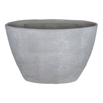 Oval orkidékruka RODISA i keramik, betonggrå, 32x14,5x22,5cm