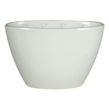 Oval orkidékruka RODISA i keramik, vit, 32x14,5x22,5cm