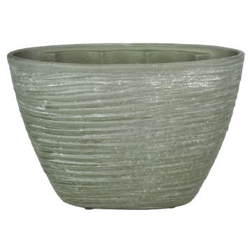 Oval keramikkruka för orkidéer ADELPHOS, räfflad, gråbrun, 32x14,5x22,5cm Oval keramikkruka för orkidéer ADELPHOS, räfflad, gråbrun, 32x14,5x22,5cm