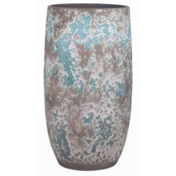 Rustik keramikvas TSCHIL, färgövergång, brun-grön, 45cm, Ø20cm