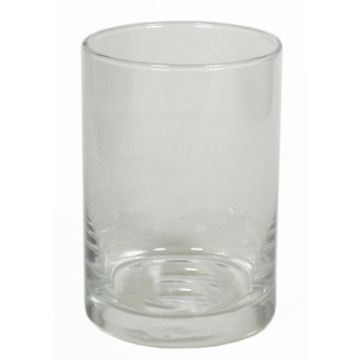 Ljuslykta i glas BRIAN, klar, 15cm, Ø10cm