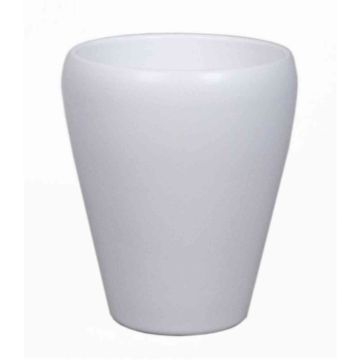 Orkidévas NAZARABAD, keramik, mat vit, 17cm, Ø14cm