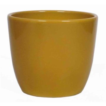 Liten blomkruka TEHERAN BASAR, keramik, ockragul, 8,5cm, Ø10,5cm