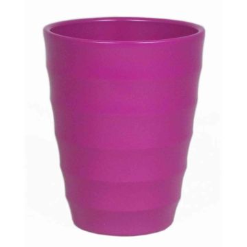 Orkidéöverkorg IZEH, keramik, cerise-mat, 17cm, Ø14cm Orkidéöverkorg IZEH, keramik, cerise-mat, 17cm, Ø14cm