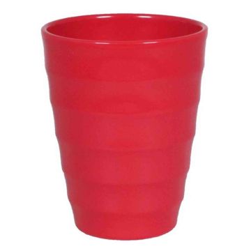 Orkidékruka IZEH, keramik, röd, 17cm, Ø14cm Orkidékruka IZEH, keramik, röd, 17cm, Ø14cm