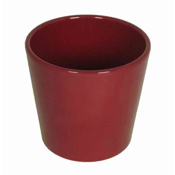 Orkidékruka BANEH, keramik, vinröd, 12,5cm, Ø13,5cm