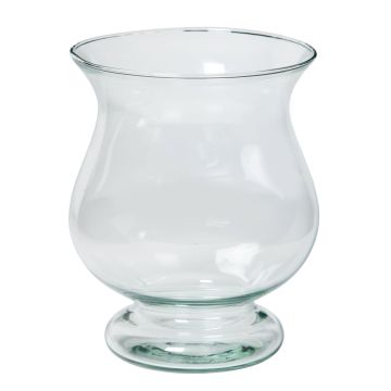 Glasvas ZANIYE med fot, transparent, 20cm, Ø17cm