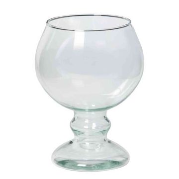 Glasvas JEOMA med fot, klar, 19cm, Ø14cm