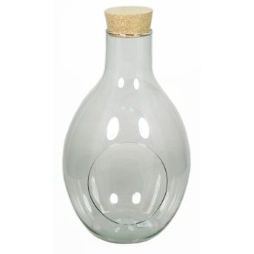 Terrariumflaska i glas VINELLA med kork, klar, 48,5cm, Ø30cm