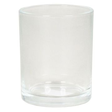 Te-ljushållare MALI, glas, transparent, 7,2cm, Ø6cm