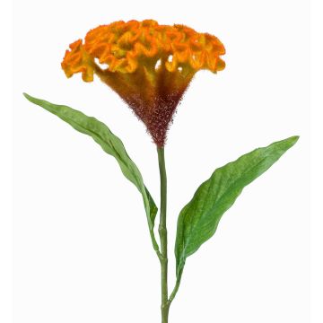 Konstgjord blomma Hahnenkamm ANUBIS, gul-orange, 60cm, Ø14cm