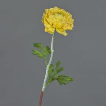 Konstgjord ranunkel ELORIO, gul, 50cm, Ø10cm