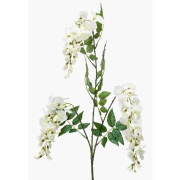 Konstgjord wisteria-gren ONORATO med blommor, krämfärgad, 70cm