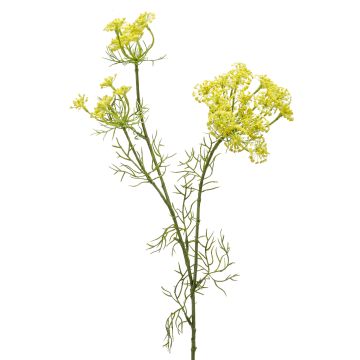 Konstgjord kvist med dillblommor ALRESCHA, gul, 85cm