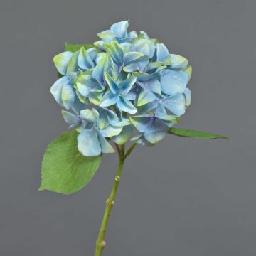 Konstblomma hortensia AMARILDO, blå-grön, 50cm, Ø16cm