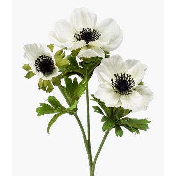 Konstblomma anemon RUBINA, vit, 55cm, Ø4-10cm