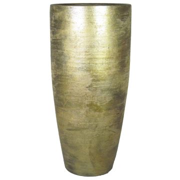 Stor keramikvas THORAN med ådring, guld, 70cm, Ø32cm