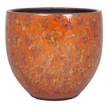 Kruka ELIEL i keramik, prickig, orange-gul, 20cm, Ø20cm Kruka ELIEL i keramik, prickig, orange-gul, 20cm, Ø20cm