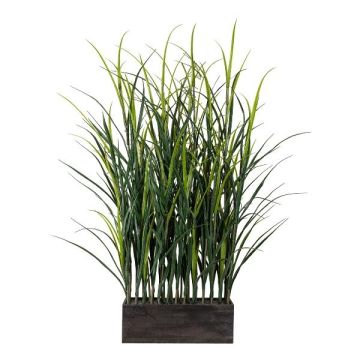 Rumsavdelare av konstgräs (rutenhirse) ULINKA i trälåda, grön, 70x50x90cm Rumsavdelare av konstgräs (rutenhirse) ULINKA i trälåda, grön, 70x50x90cm