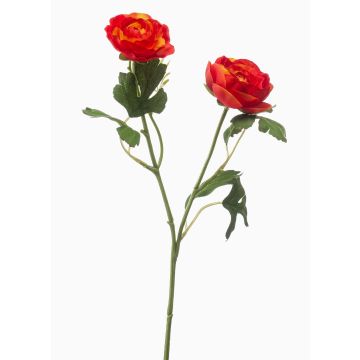Dekorativ kvist med ranunkler, blomkvist FLORANCE, mörkorange, 45cm Dekorativ kvist med ranunkler, blomkvist FLORANCE, mörkorange, 45cm
