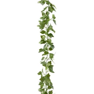 Konstgjord humlegirland POLNUG med blommor, grön, 180cm Konstgjord humlegirland POLNUG med blommor, grön, 180cm