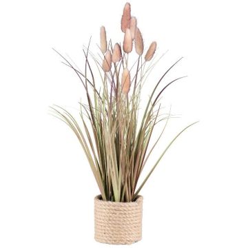 Konstgräs Kanin svansgräs KERNA i korg, med ax, rosa, 40cm Konstgräs Kanin svansgräs KERNA i korg, med ax, rosa, 40cm