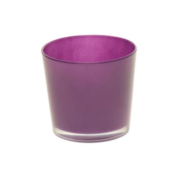 Glasöverkruka ALENA, mörklila, 12,5cm, Ø13,3cm