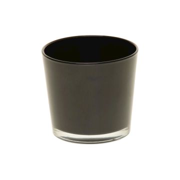 Glaskruka ALENA, svart, 9,5cm, Ø11,5cm