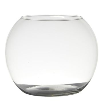 Ljusstake TOBI EARTH i glas, klar, 20cm, Ø25cm