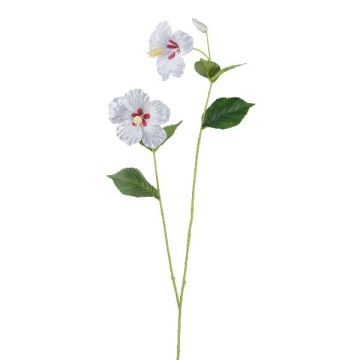 Dekorativ gren av hibiskus SMOHLE, vit, 110cm