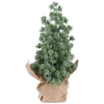 Dekorationsgran av lärk ARKY i jutesäck, frusen, 27cm Dekorationsgran av lärk ARKY i jutesäck, frusen, 27cm
