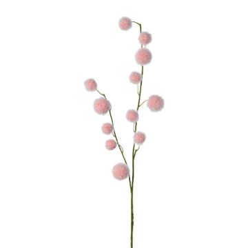 Konstgjord gren med ballong-euforbia YANIKA, frukter, rosa, 105cm
