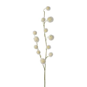 Konstgjord kvist med ballong-spindelblomma YANIKA, frukter, vit, 105cm