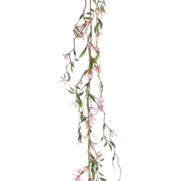 Konstblommig girland Jasmin VINDOR, rosa, 180cm