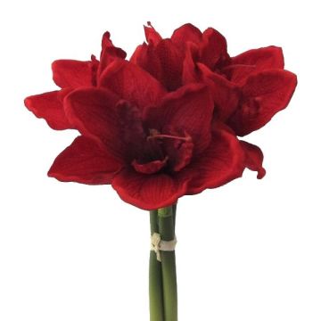 Konstblombukett Amaryllis LOMIRE, röd, 30cm