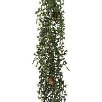 Dekorativ hängande dekoration Lärk WODRI, stickpinne, kottar, grön, 125cm Dekorativ hängande dekoration Lärk WODRI, stickpinne, kottar, grön, 125cm