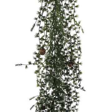 Dekorativ girland av lärk WODRI, kottar, grön, 190cm Dekorativ girland av lärk WODRI, kottar, grön, 190cm