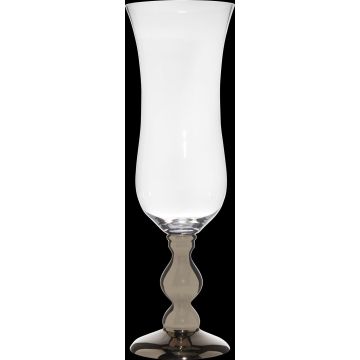 XXL champagneglas PIYA på fot, klar-silver, 117cm, Ø39cm
