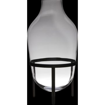 Glasvas CAMILO med fot, klar, 75cm, Ø39cm