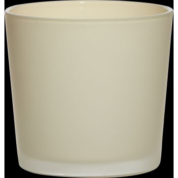 Glaskruka ALENA FROST, mat beige, 11cm, Ø11,5cm Glaskruka ALENA FROST, mat beige, 11cm, Ø11,5cm