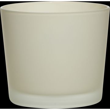 Glasöverkruka ALENA FROST, mat beige, 12,5cm, Ø14,5cm Glasöverkruka ALENA FROST, mat beige, 12,5cm, Ø14,5cm