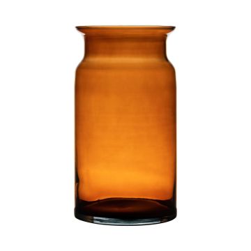 Blomvas i glas HANNA EARTH, orange-brun-klar, 29,5cm, Ø15cm