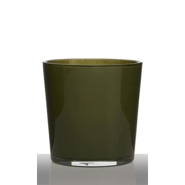 Glaskruka ALENA, mörkgrön, 19cm, Ø19cm Glaskruka ALENA, mörkgrön, 19cm, Ø19cm