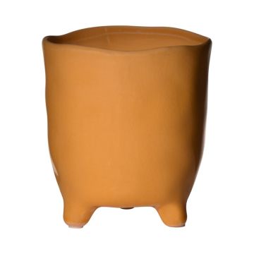 Blomkruka CATIA i keramik med fötter, orange-brun, 16cm, Ø15,5cm Blomkruka CATIA i keramik med fötter, orange-brun, 16cm, Ø15,5cm