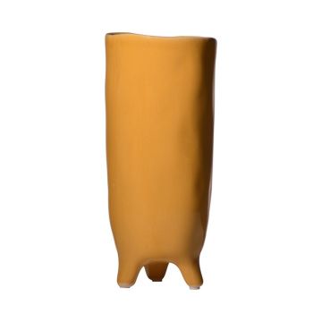 Vase i keramik CATIA med fötter, orange-brun, 28cm, Ø12cm Vase i keramik CATIA med fötter, orange-brun, 28cm, Ø12cm