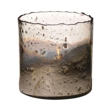 Bordslampa GOLIAT i glas, antiksilver, 15cm, Ø15cm