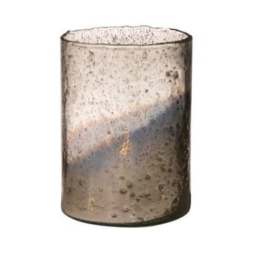 Bordvas GOLIAT i glas, antiksilver, 20cm, Ø15cm Bordvas GOLIAT i glas, antiksilver, 20cm, Ø15cm