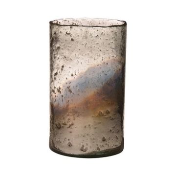 Bordvas GOLIAT i glas, antiksilver, 25cm, Ø15cm